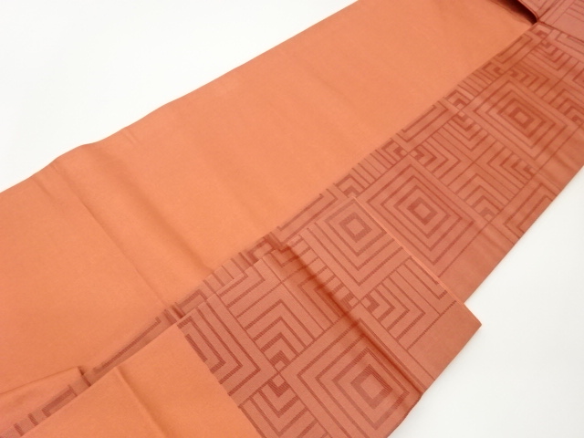  市松に子持ち色紙模様織出し名古屋帯